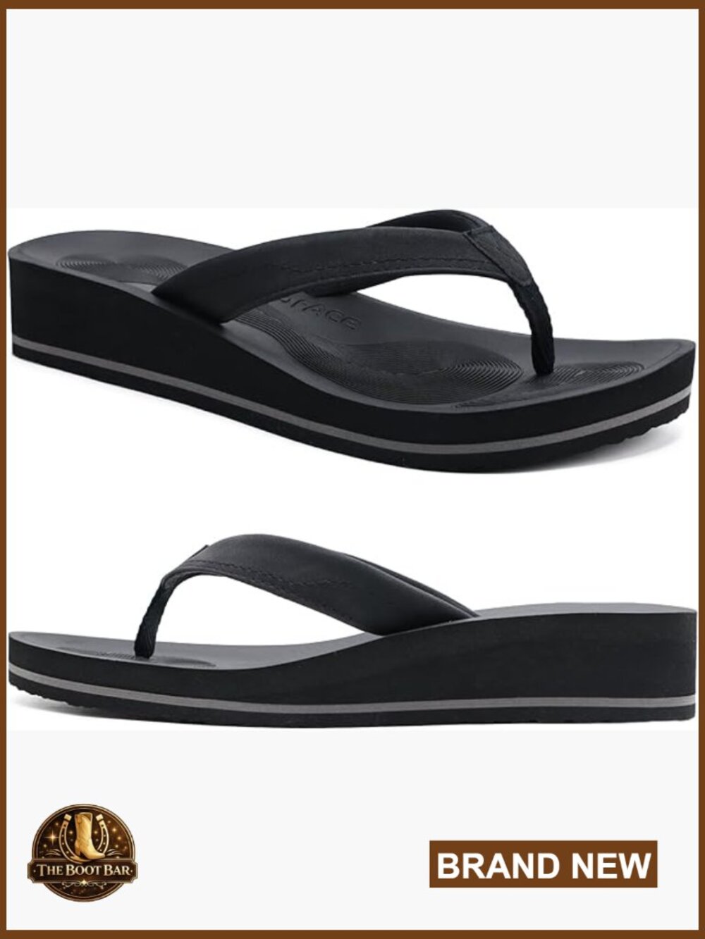 Wedge Flip Flops with Arch Support Yoga Mat Sole Platform Thong Sandals